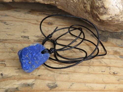 lapis lazuli * ochrona i intuicja * amulet na rzemieniu