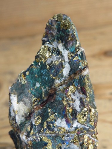 Chalkopiryt z malachitem kwarcem i sfalerytem Maroko