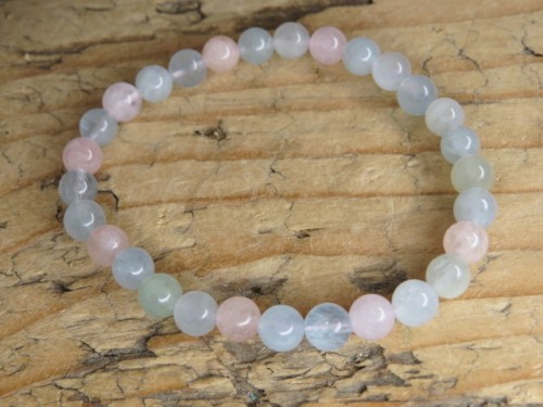 beryle - akwamaryn, heliodor, morganit * bransoletka 6mm