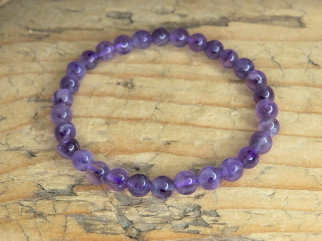 ametyst * bransoletka 6mm