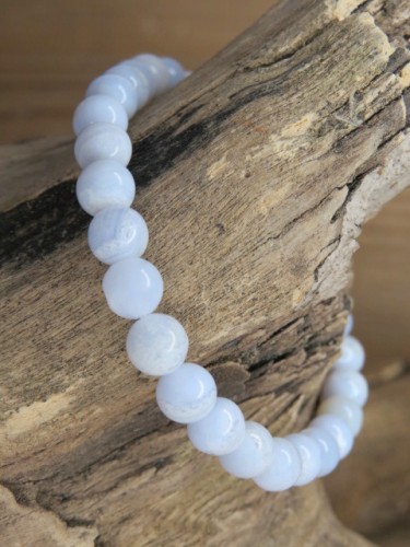 chalcedon błękitny * bransoletka 6mm