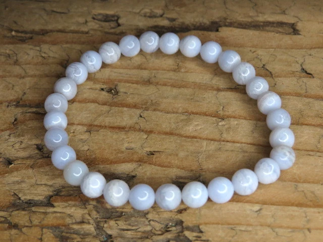 chalcedon błękitny * bransoletka 6mm