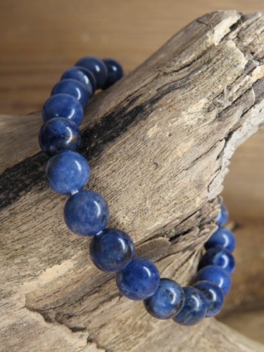 Bransoletka z naturalnego lapisu lazuli 8mm – kamień mądrości i ochrony