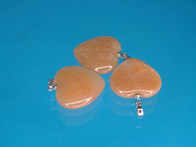 serduszko z awenturynu czerwony * wisiorek