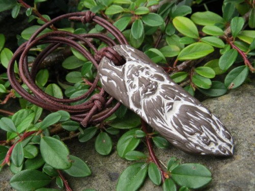 Borowy - ceramiczny wisior – duch leśnych ostępów