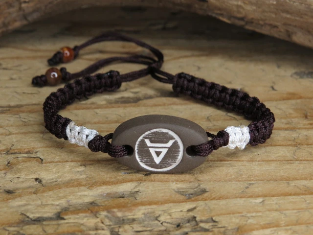 Bransoletka makrama Weles – słowiański amulet - ceramika ręcznie robiona