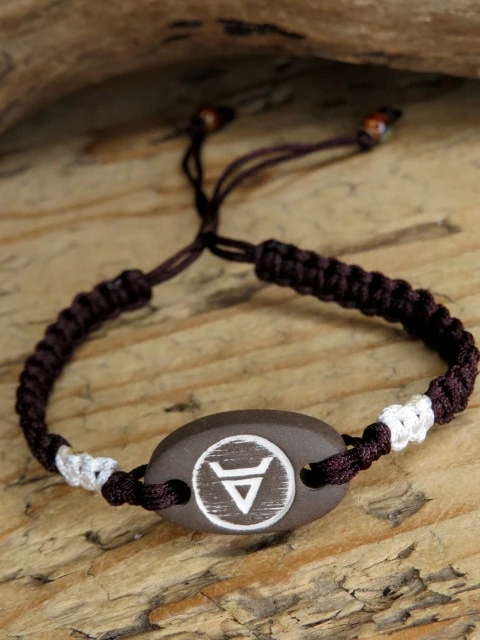 Bransoletka makrama Weles – słowiański amulet - ceramika ręcznie robiona