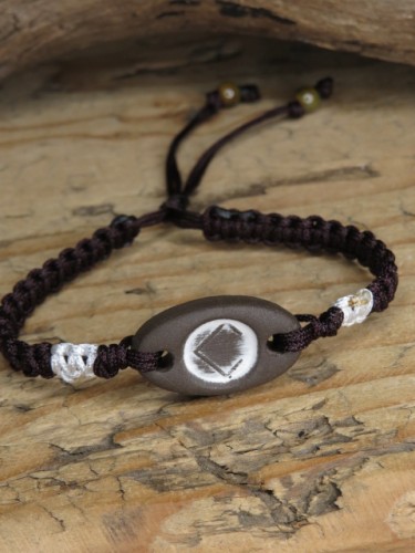 Bransoletka makrama Dziewanna – słowiański amulet - ceramika ręcznie robiona