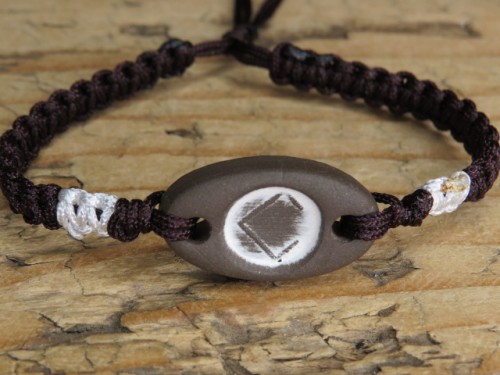 Bransoletka makrama Dziewanna – słowiański amulet - ceramika ręcznie robiona
