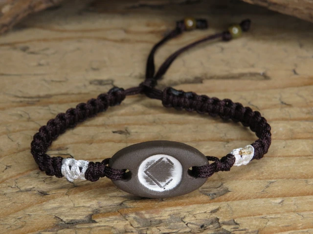 Bransoletka makrama Dziewanna – słowiański amulet - ceramika ręcznie robiona
