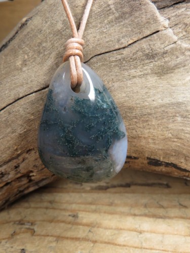 agat mszysty * amulet na rzemieniu