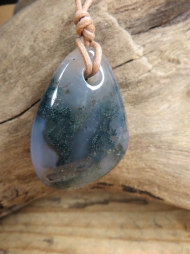 agat mszysty * amulet na rzemieniu