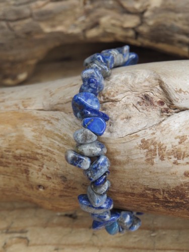 Lapis lazuli bransoletka – nieregularne kamienie