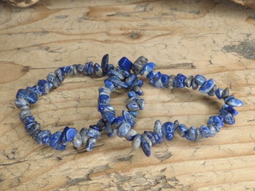 Lapis lazuli bransoletka – nieregularne kamienie