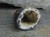 Chalcedon geoda - wisior w miedzi