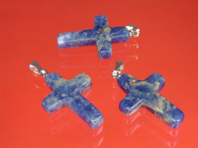 krzyżyk z sodalitu * wisiorek