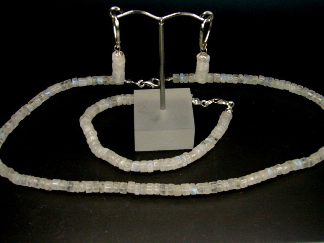 kamień księżycowy * naszyjnik, bransoletka, kolczyki