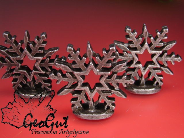 śnieżynka - figurka metalowa