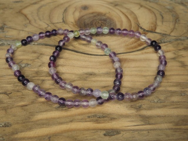 fluoryt * bransoletka 4mm