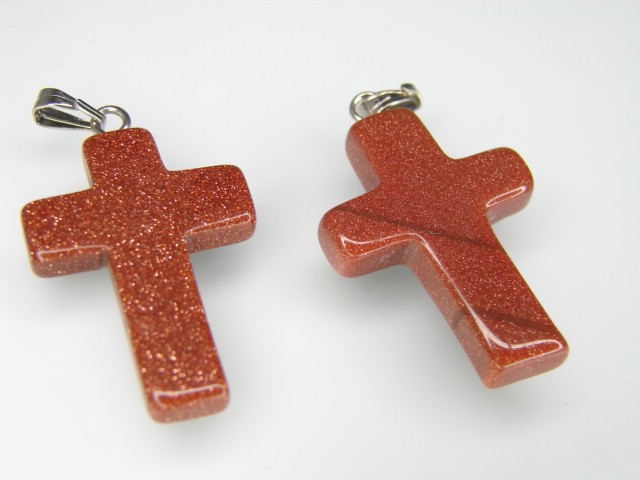 krzyżyk z piasku pustyni * wisiorek